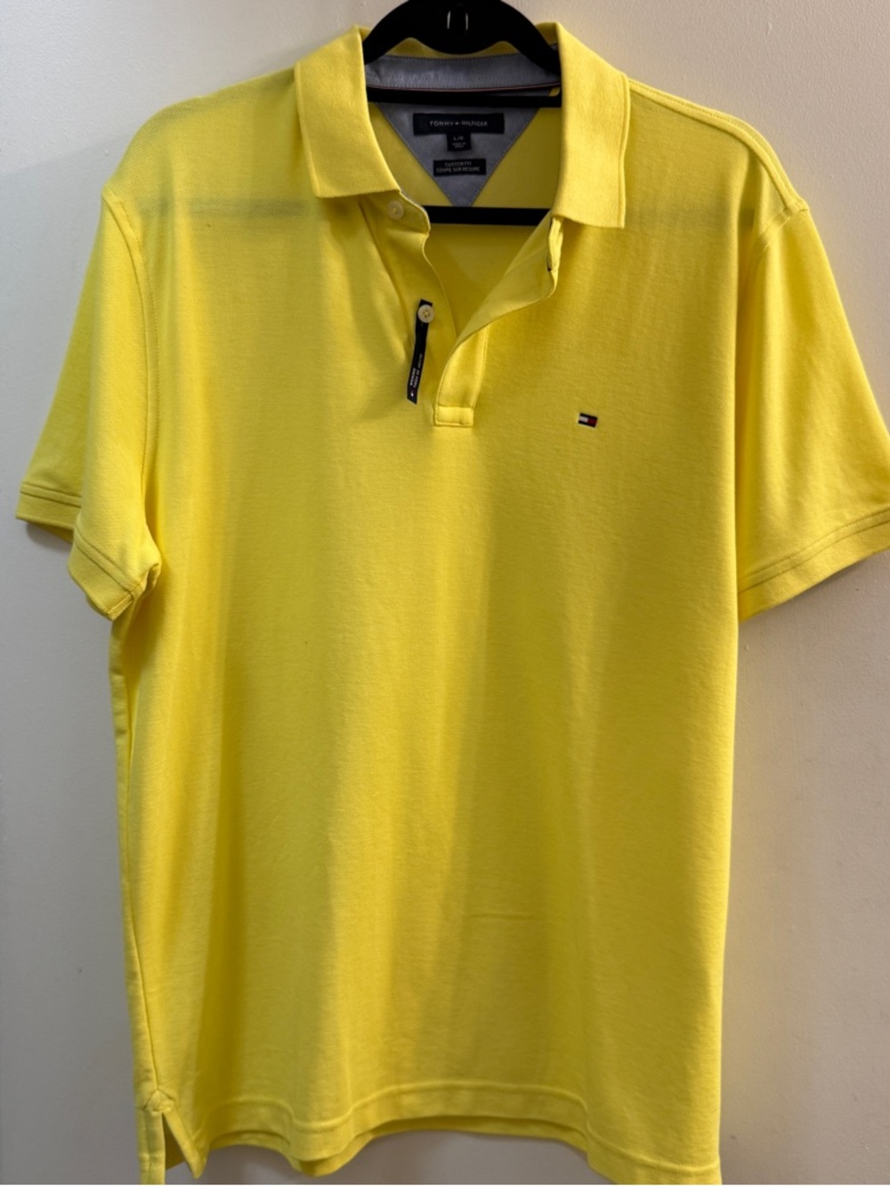 NWOT Tommy Hilfiger Yellow Pique Polo Shirt L - Quiet Luxury Preppy